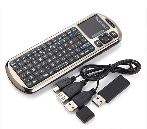 iPazzPort KP-810-18V Mini 2.4GHz Wireless Voice Keyboard Mouse Touchpad IR Learning Remote - Click Image to Close